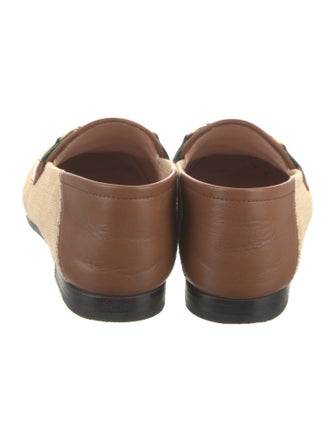 Gucci Horsebit Web Canvas Loafers