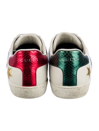 Gucci Web Accent Leather Sneakers