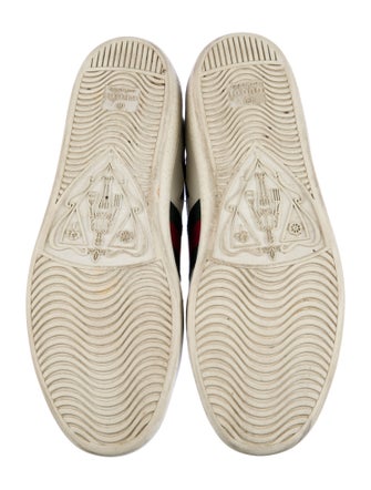 Gucci Web Accent Leather Sneakers