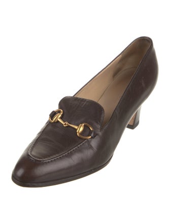 Gucci 1955 Horsebit Accent Leather Pumps