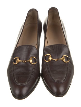 Gucci 1955 Horsebit Accent Leather Pumps