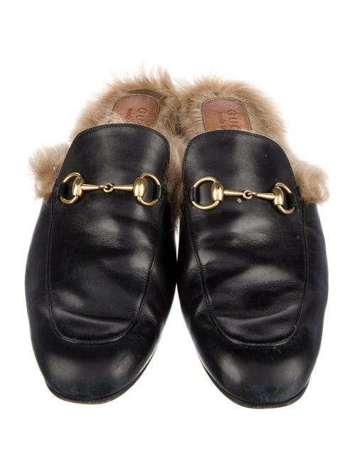 Gucci Horsebit Accent Leather Slippers