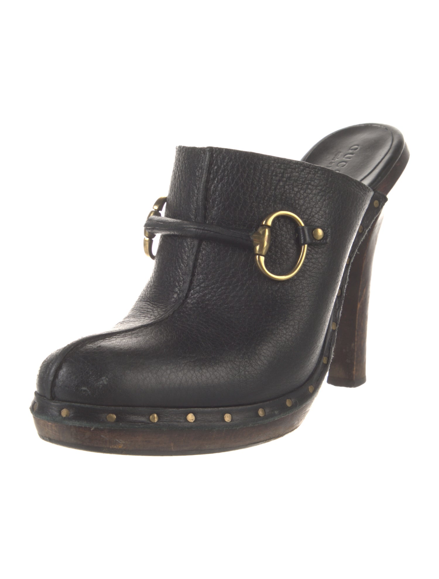 Gucci Horsebit Accent Leather Mules