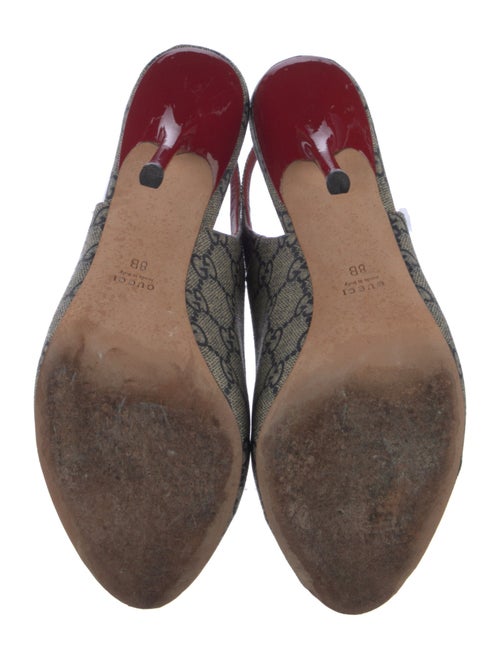 Gucci GG Supreme Slingback Pumps