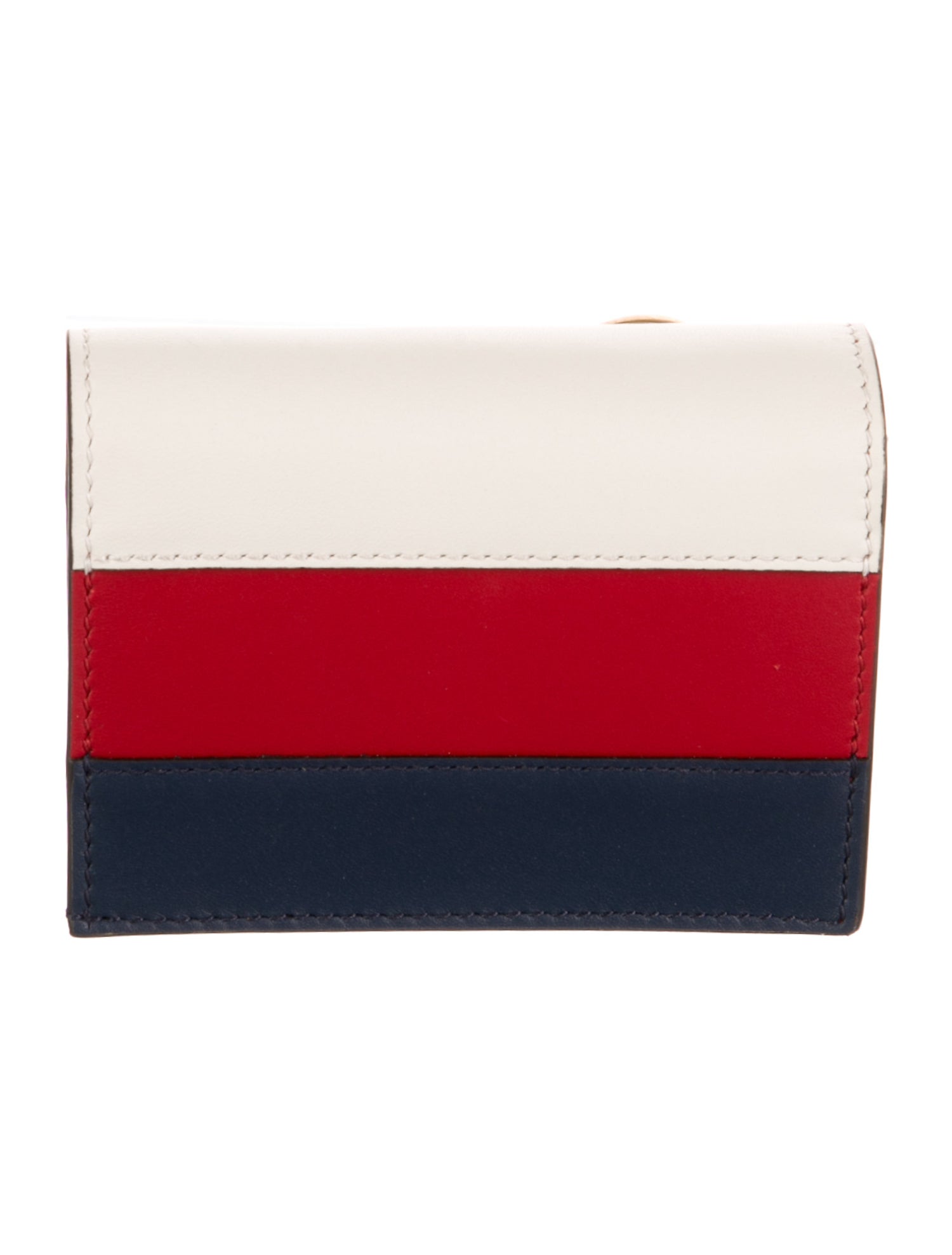 Gucci Faux Pearl Accents Leather Bifold Wallet