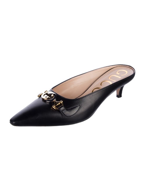 Gucci Interlocking G Horsebit Leather Mules