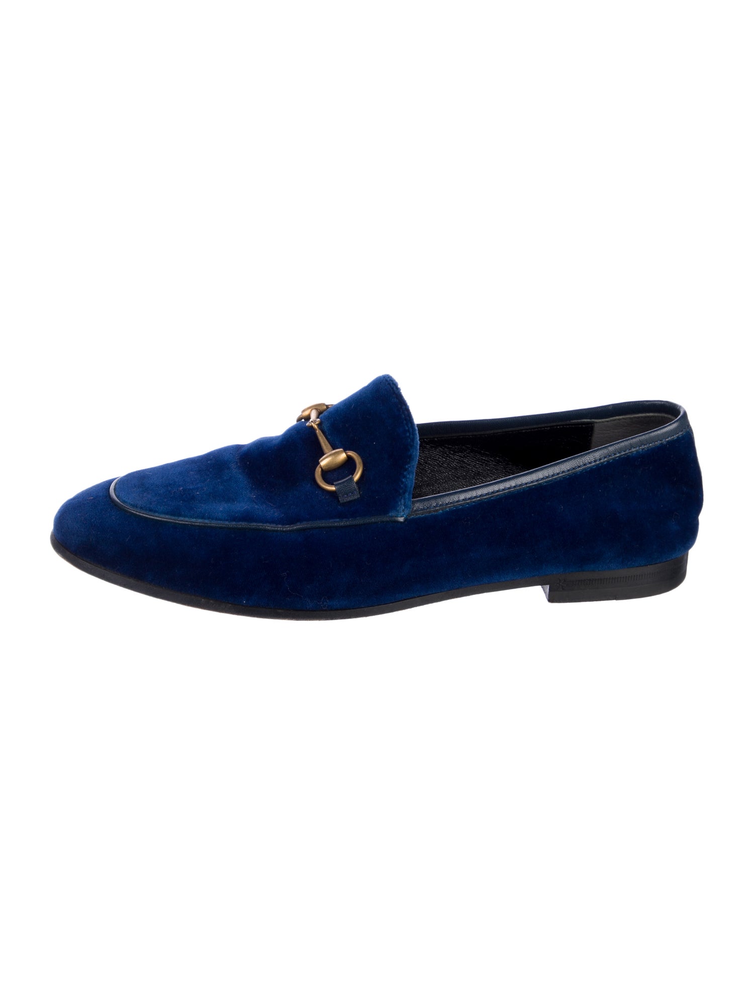 Gucci Horsebit Accent Velvet Loafers