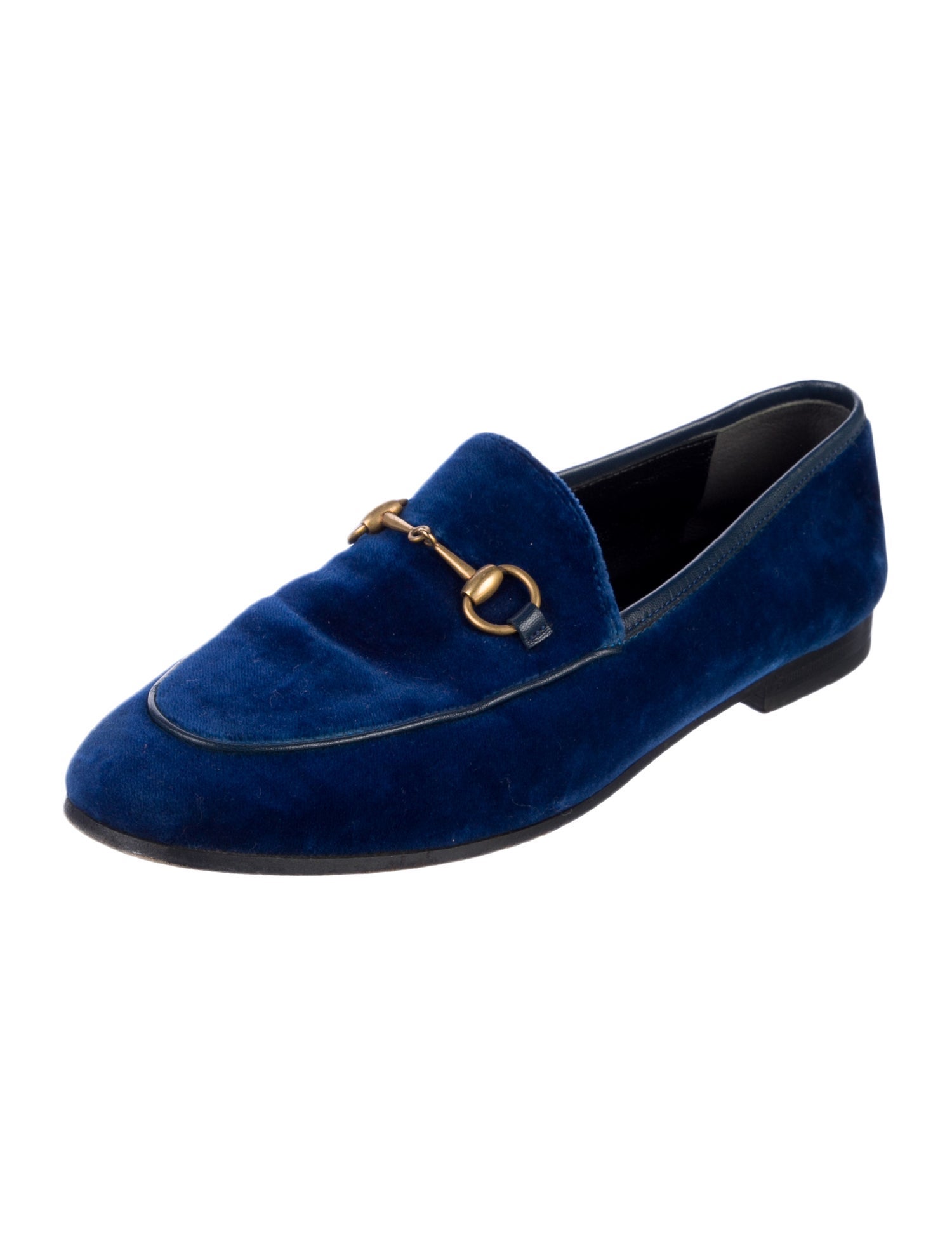 Gucci Horsebit Accent Velvet Loafers
