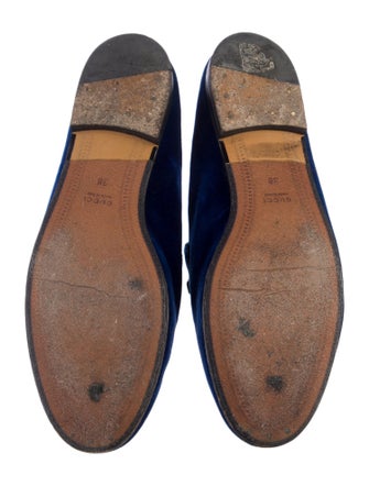 Gucci Horsebit Accent Velvet Loafers
