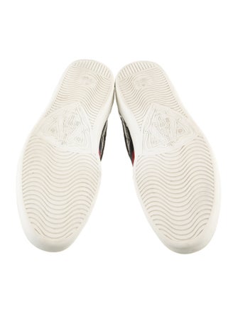 Gucci Web Accent Leather Sneakers