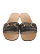 Gucci Varadero Horsebit Fringed Leather Slides