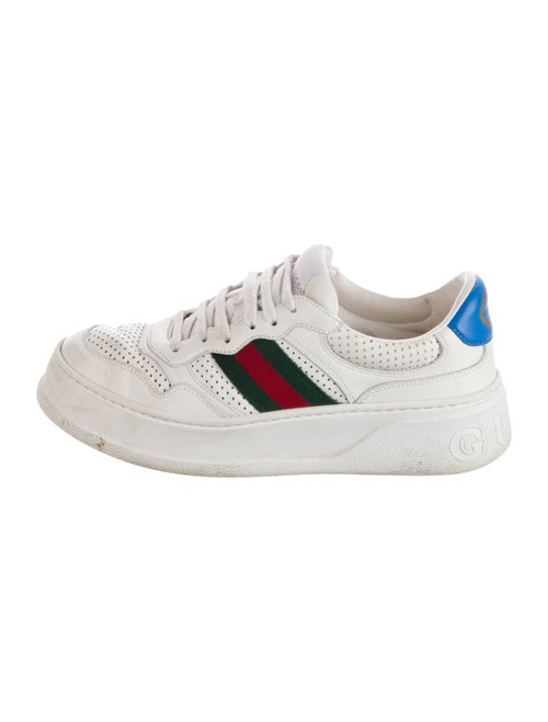 Gucci Web Accent Leather Sneakers