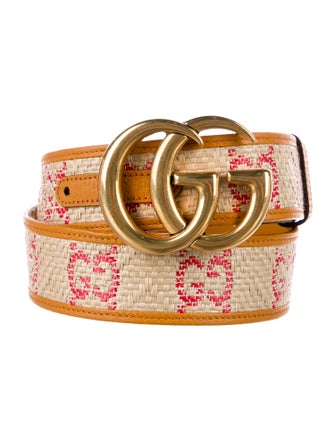 Gucci Raffia Belt