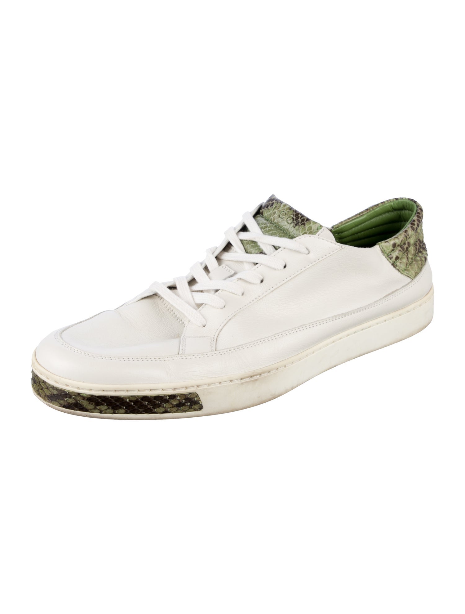 Gucci Leather Animal Print Sneakers