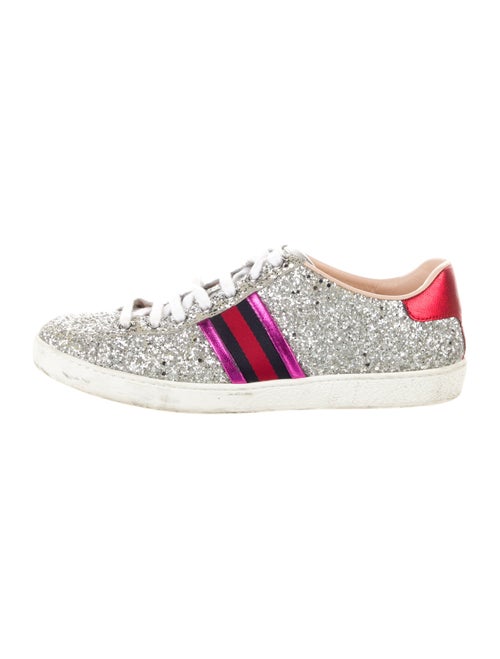 Gucci Web Accent Glitter Sneakers