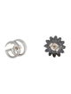 Gucci Topaz Double G Flower Stud Earrings