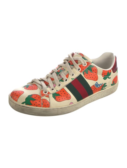 Gucci Web Accent Leather Sneakers