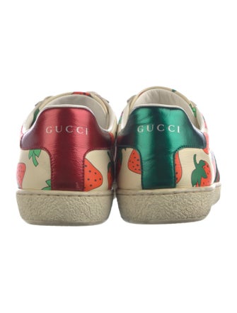 Gucci Web Accent Leather Sneakers