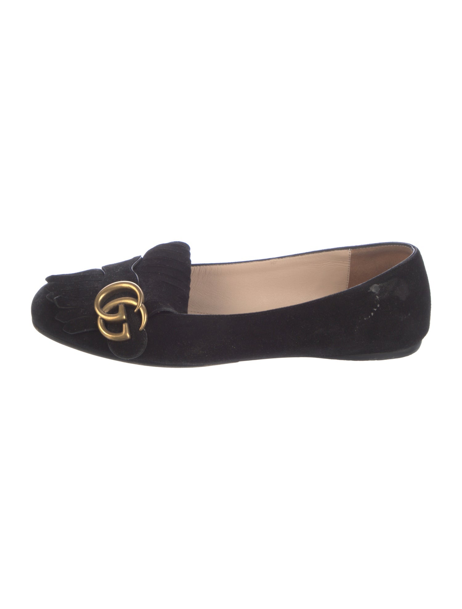 Gucci Double G Logo Suede Loafers