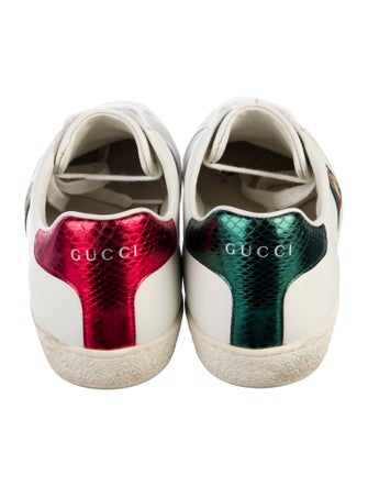 Gucci Web Accent Leather Sneakers