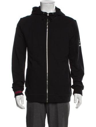 Gucci Web Accent Mock Neck Hoodie