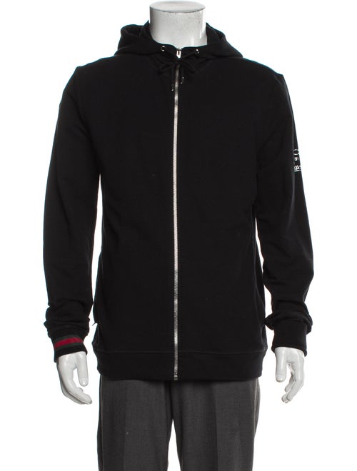 Gucci Web Accent Mock Neck Hoodie