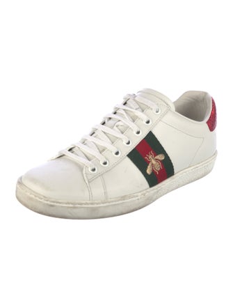 Gucci Web Accent Leather Sneakers