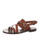 Gucci Horsebit Accent Leather Slingback Sandals