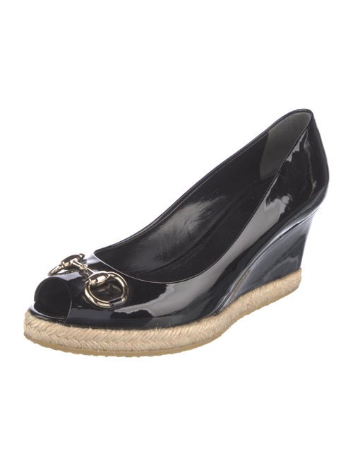 Gucci Horsebit Accent Patent Leather Pumps