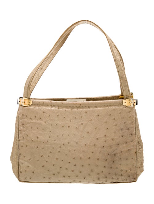 Gucci Ostrich Top Handle Bag Small Vintage