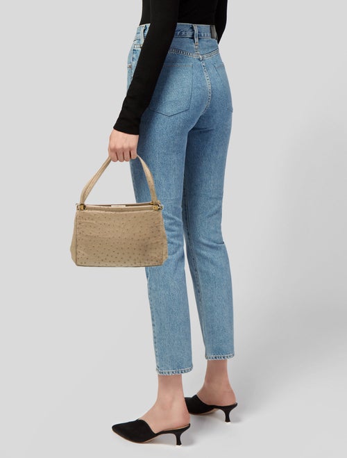 Gucci Ostrich Top Handle Bag Small Vintage