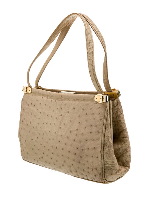 Gucci Ostrich Top Handle Bag Small Vintage