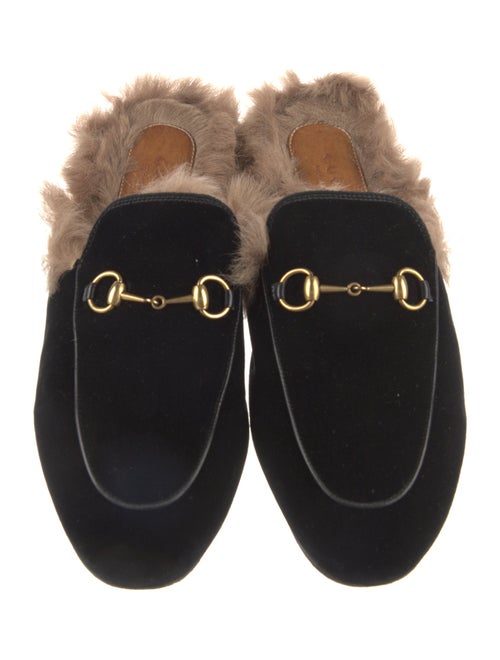 Gucci Horsebit Accent Velvet Mules