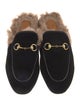 Gucci Horsebit Accent Velvet Mules