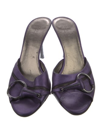 Gucci Web Accent Leather Slides