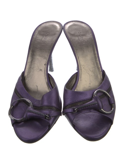 Gucci Web Accent Leather Slides