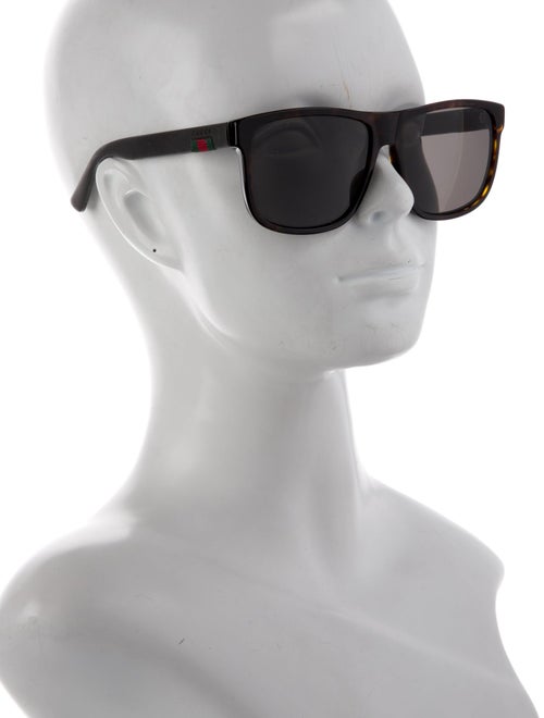 Gucci Web Accent Square Sunglasses