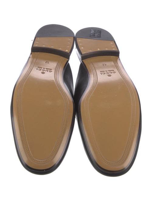 Gucci Horsebit Accent Leather Slippers