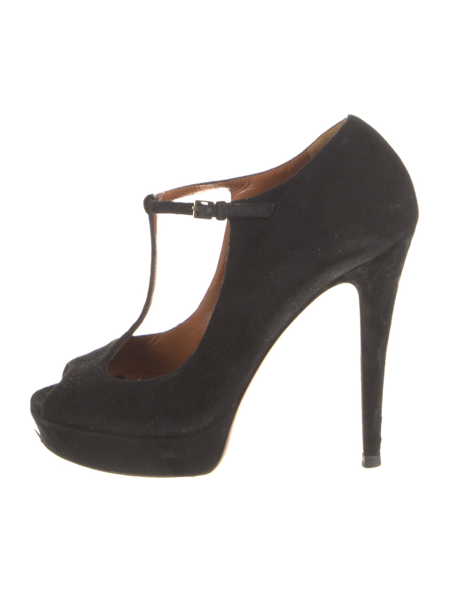 Gucci Suede T-Strap Pumps