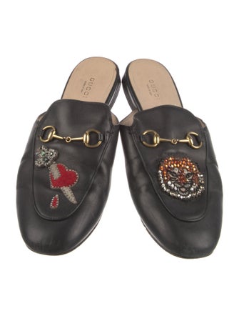 Gucci 1955 Horsebit Accent Leather Mules