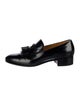 Gucci Leather Tassel Accents Loafers