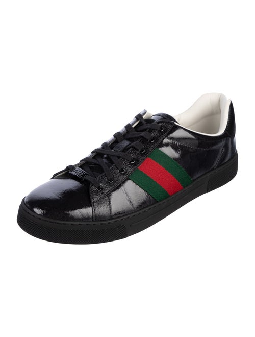 Gucci Leather Colorblock Pattern Sneakers