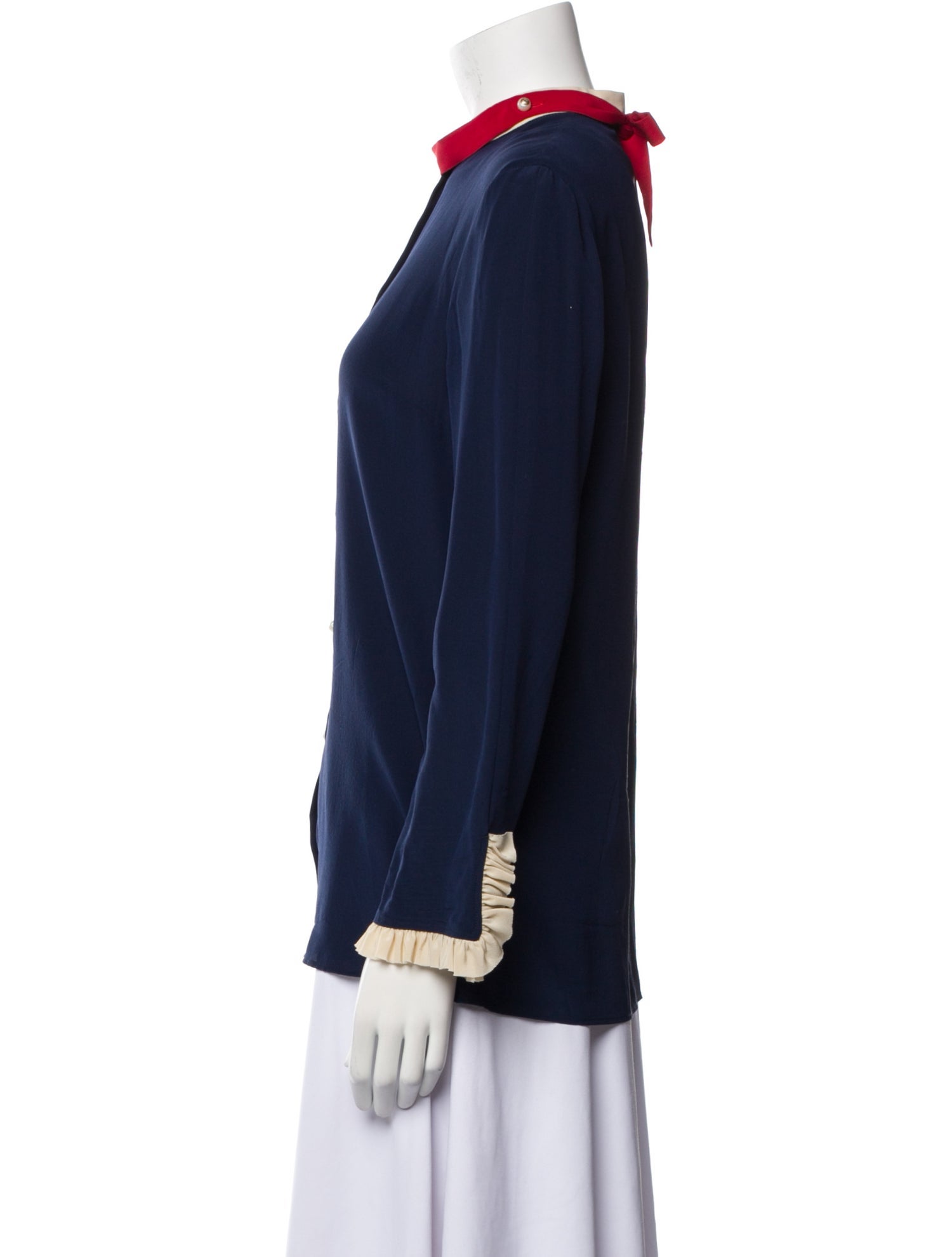 Gucci 2018 Silk Button-Up Top