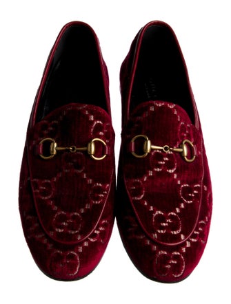 Gucci GG Logo Velvet Loafers