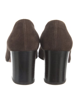 Gucci Horsebit Accent Suede Pumps