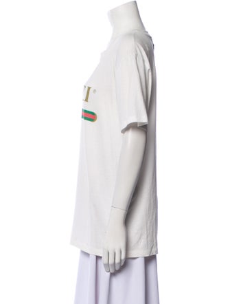 Gucci Web Accent Scoop Neck T-Shirt