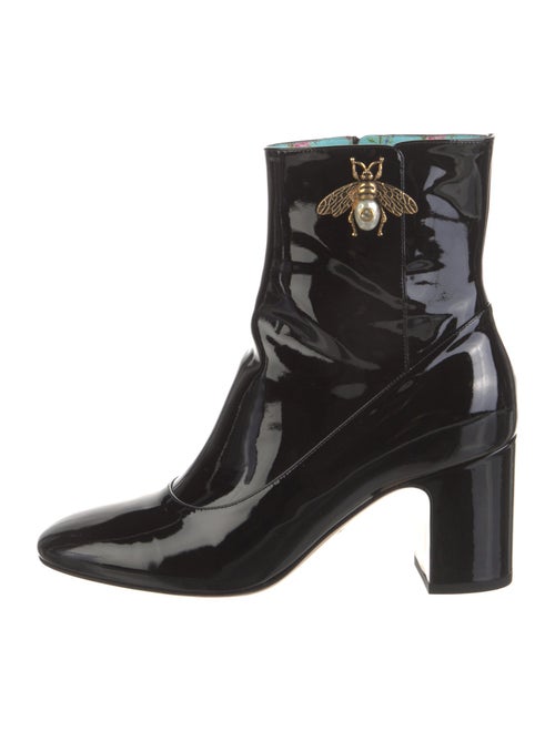 Gucci Bee Accent Patent Leather Boots