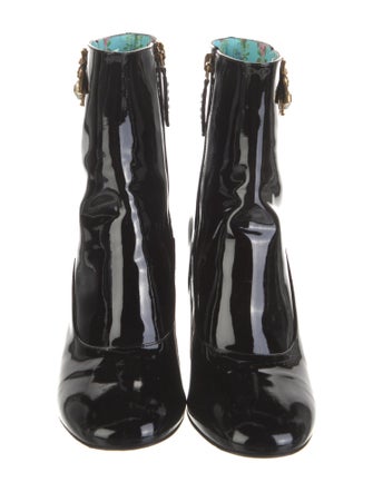 Gucci Bee Accent Patent Leather Boots