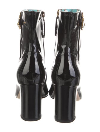 Gucci Bee Accent Patent Leather Boots