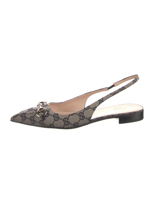 Gucci GG Canvas Canvas Slingback Flats